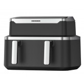 Friteuza dubla cu aer cald Heinner HAF-DDB9BK26, putere 2600 W, capacitate 9 L, 10 programe, control temperatura 60°C - 200°C, negru