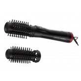 Perie rotativa Rowenta CF952LF0, design Karl Lagerfeld, 1000W, 2 perii, rotire automata, negru-rosu